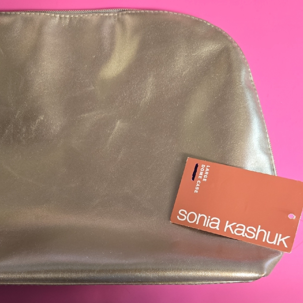 Sonia Kashuk Metallic Rose Gold Large Makeup Pouch